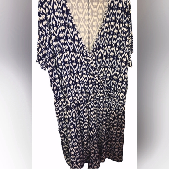 Old Navy Blue and White Romper - Picture 1 of 5